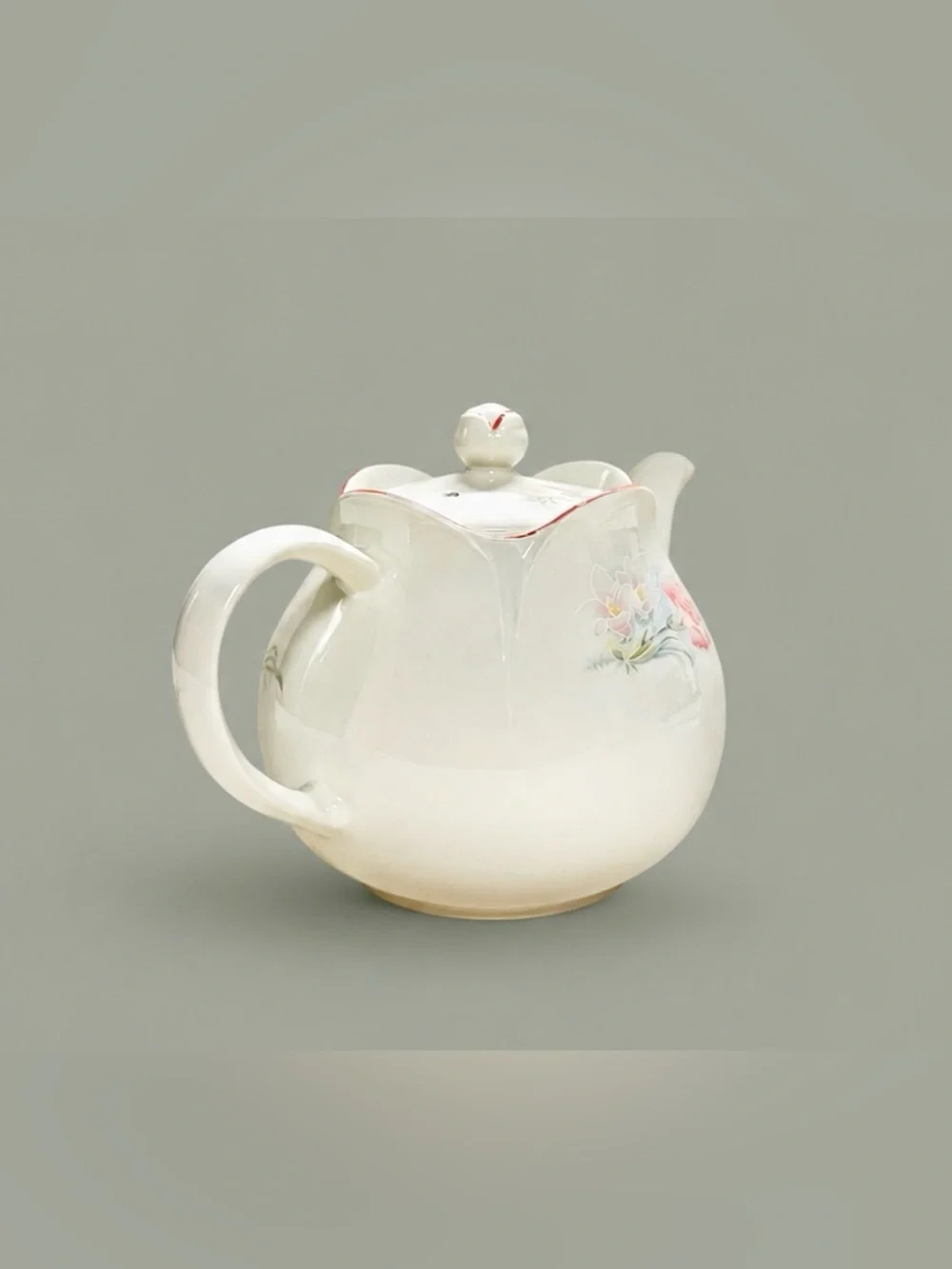 Vintage Windsor England Hand Painted Floral Teapot with| Pink & White Flowers